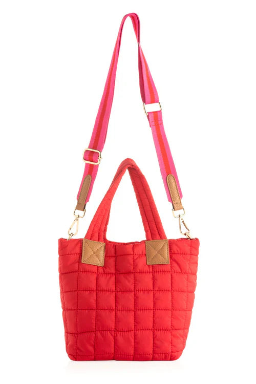 Ezra Mini Tote Cross-Body, Red