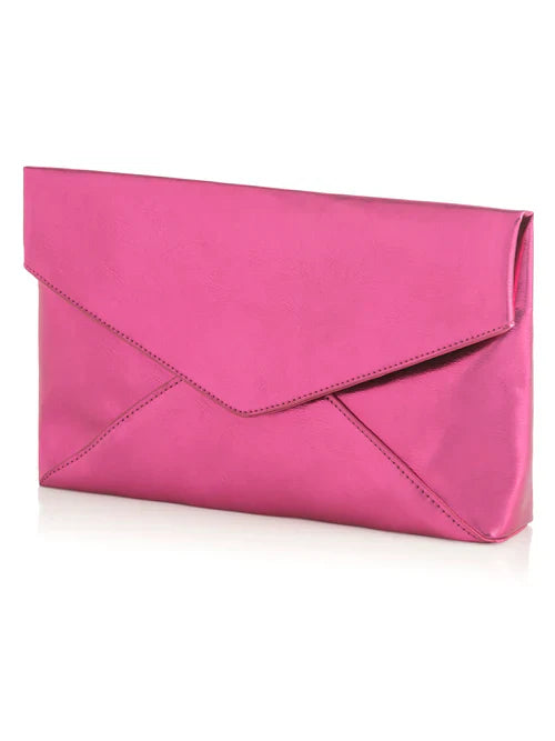 Maddie Envelope Clutch, Magenta