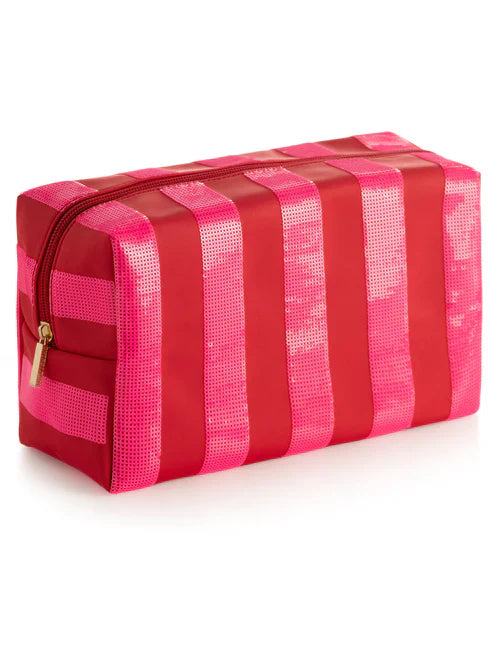 Cara Large Stripe Zip Pouch