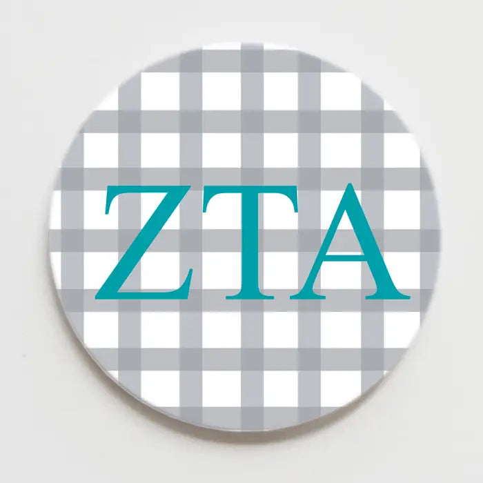 Sorority Gingham Buttons 3 inches