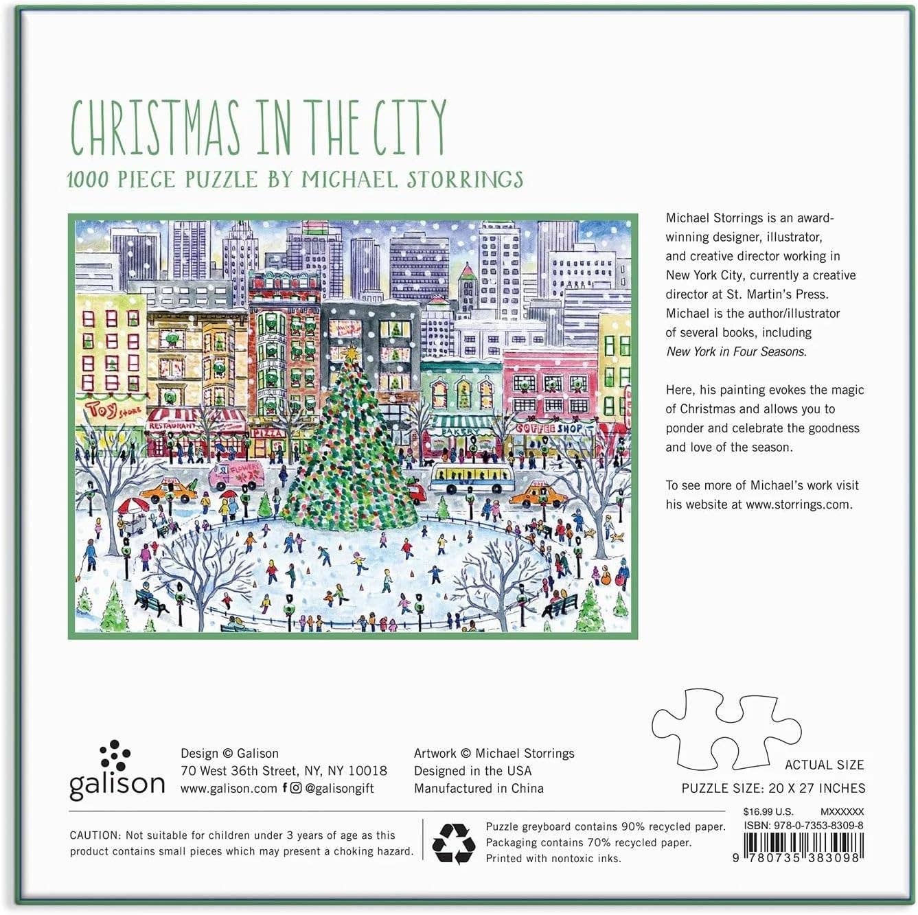 Michael Storrings Christmas in the City 1000 Piece Puzzle