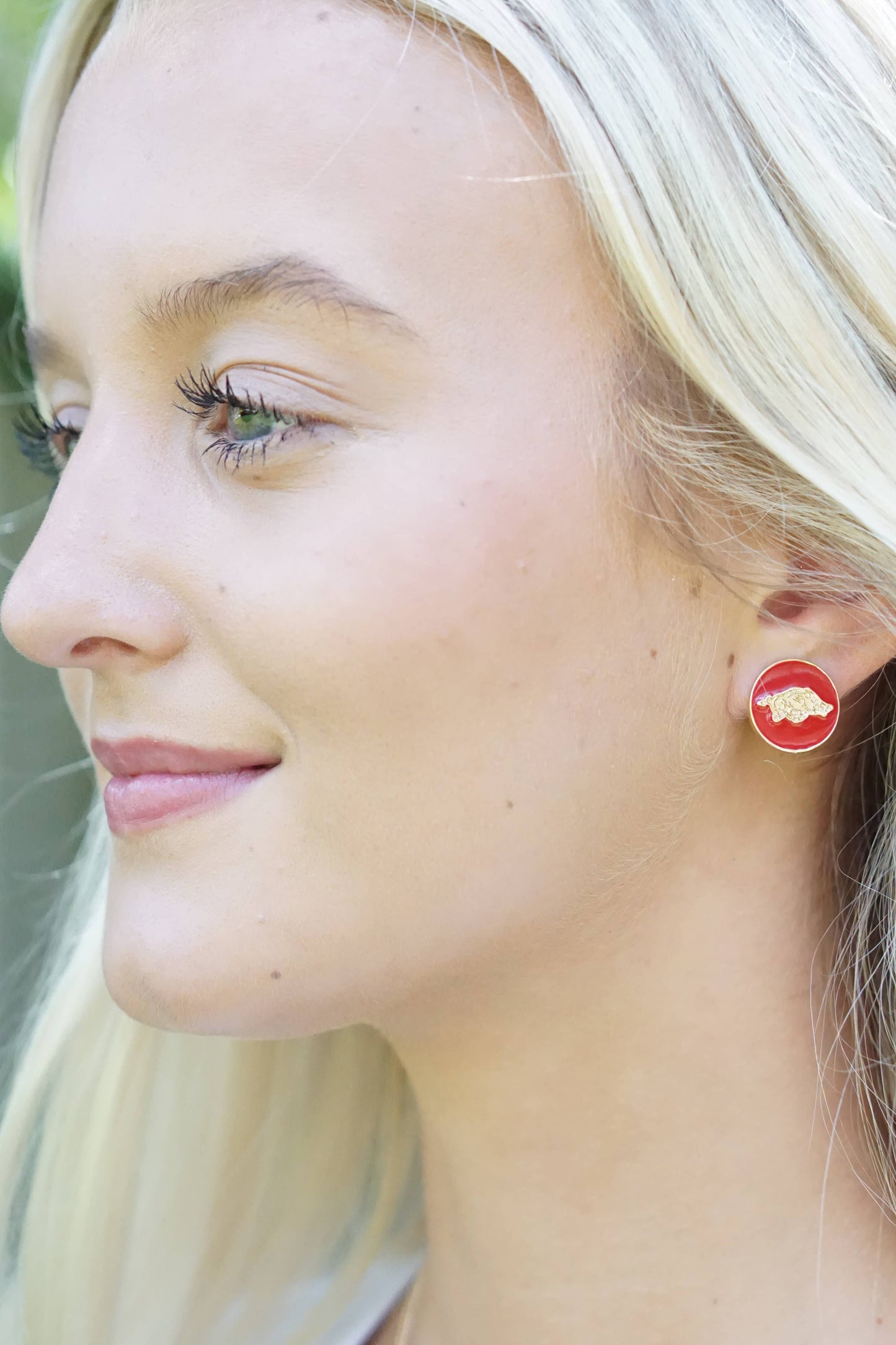 AR Circle Stud Earrings