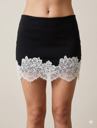 Lace Trim Skort