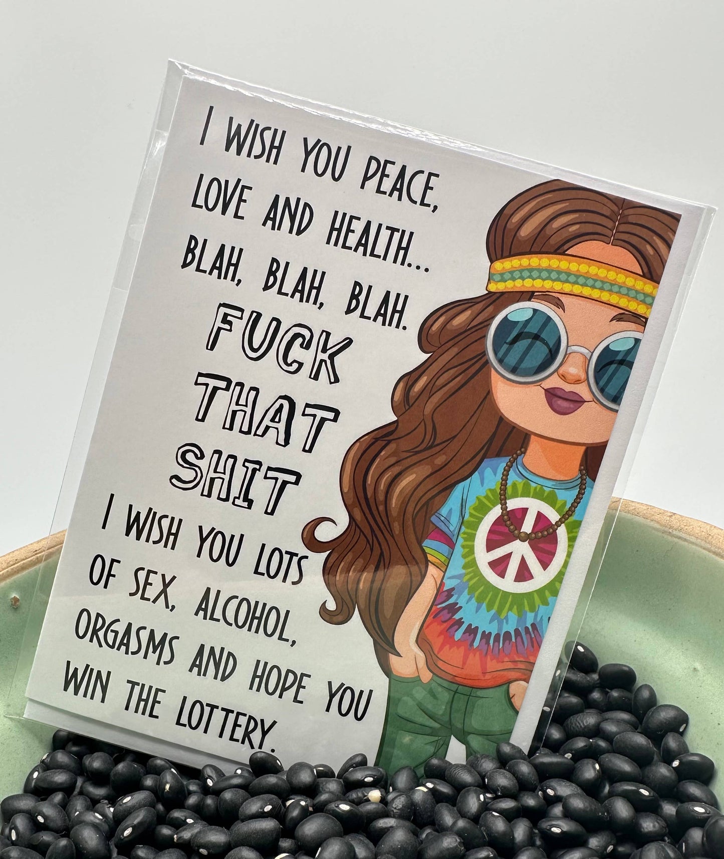 Peace Love and Health Greeting Card