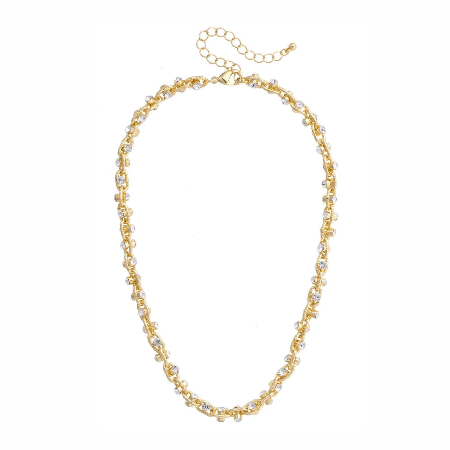 Krystal Twisted Rhinestone Necklace