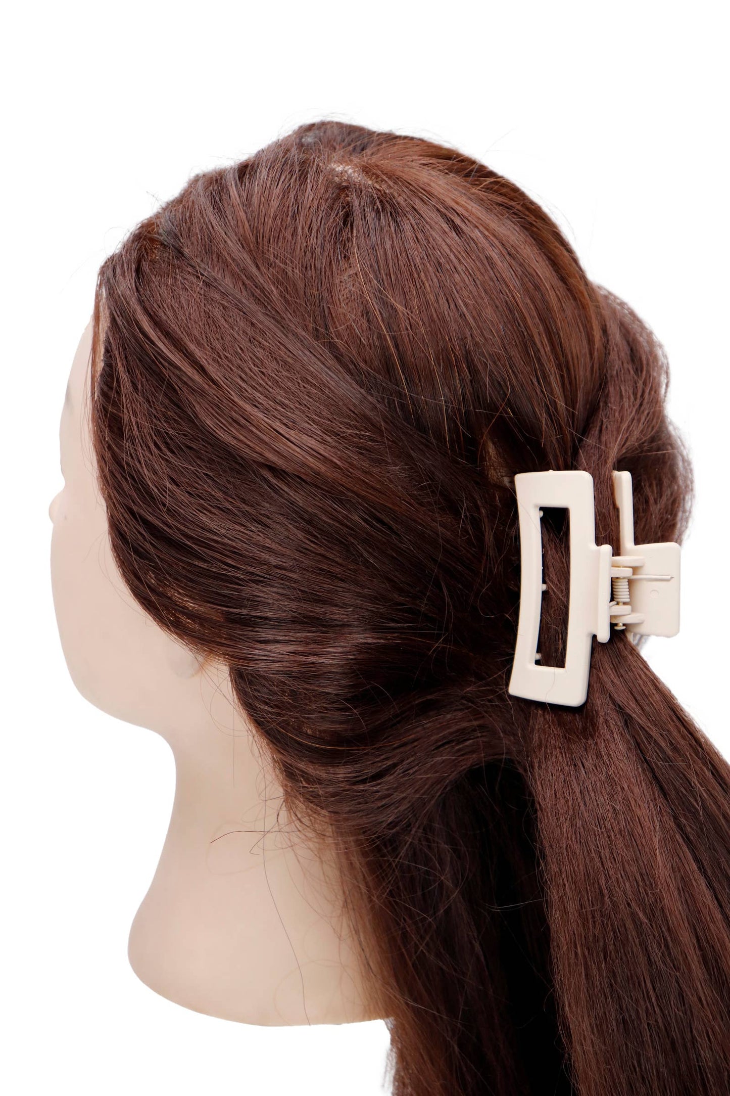 Small Block Matte Earth Tone Hair Clip