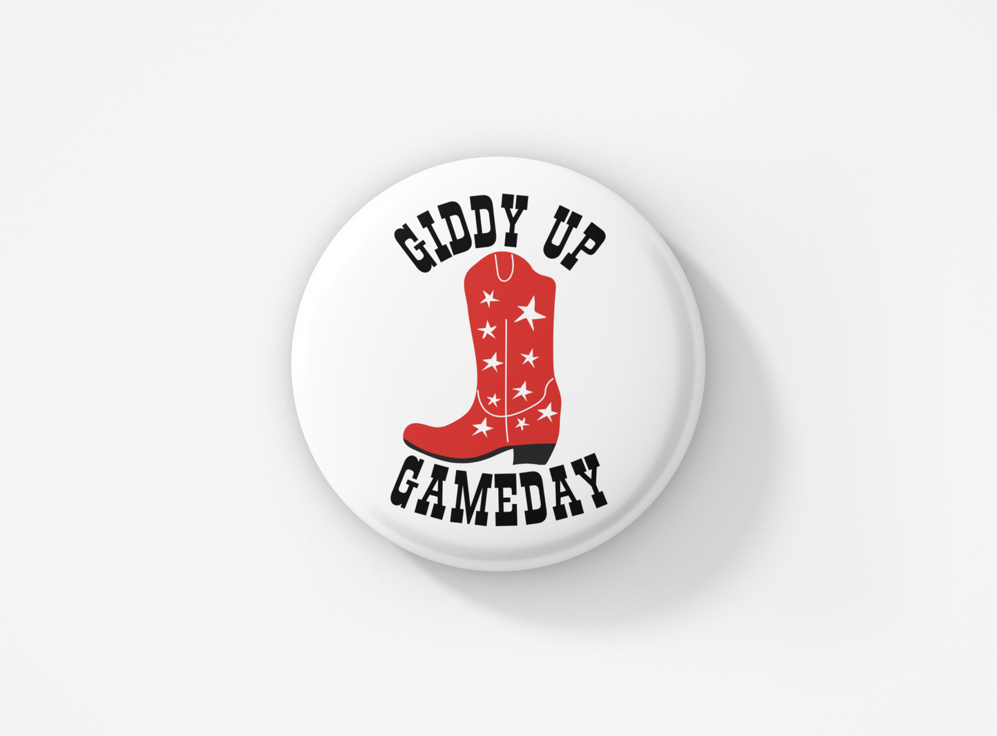 Giddy Up Game Day Button Pin