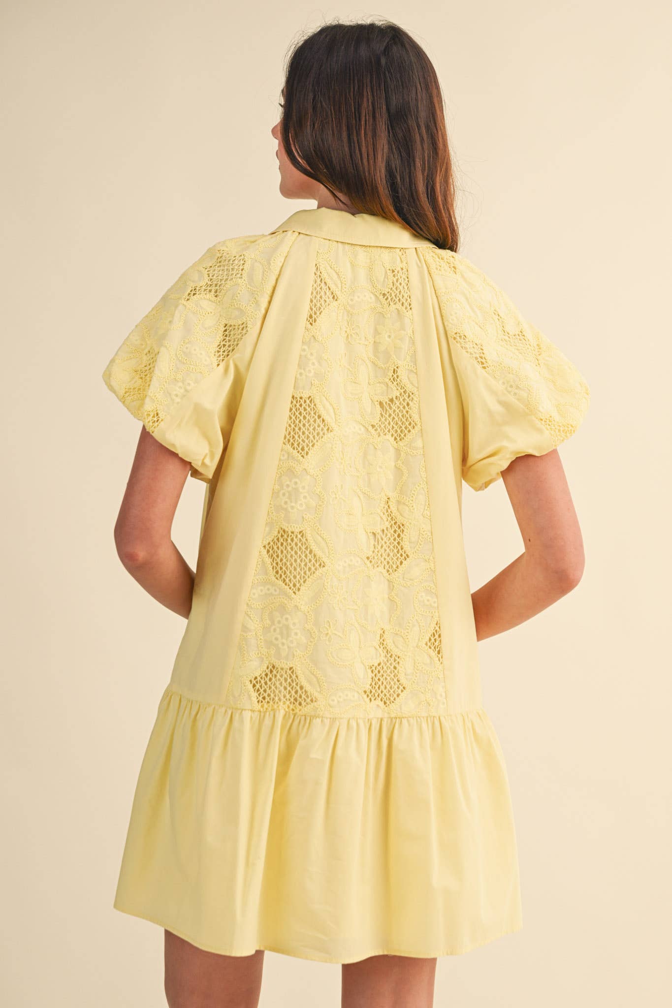 Floral Embroidery Mini Dress