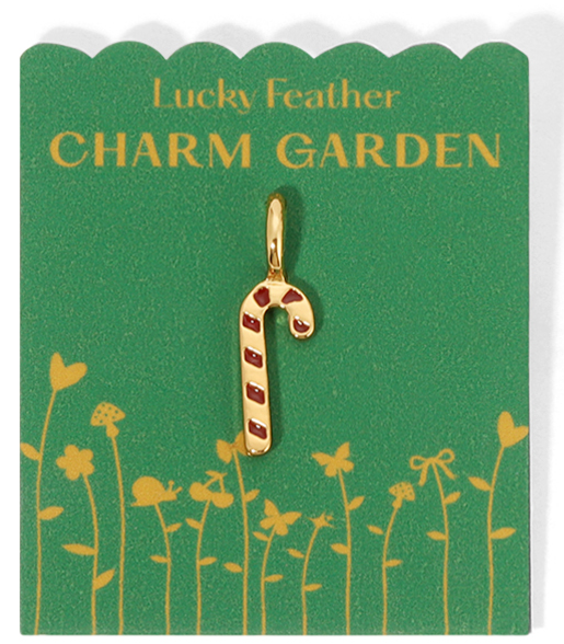 Holiday Charm - Charm Garden - Gold - Candy cane