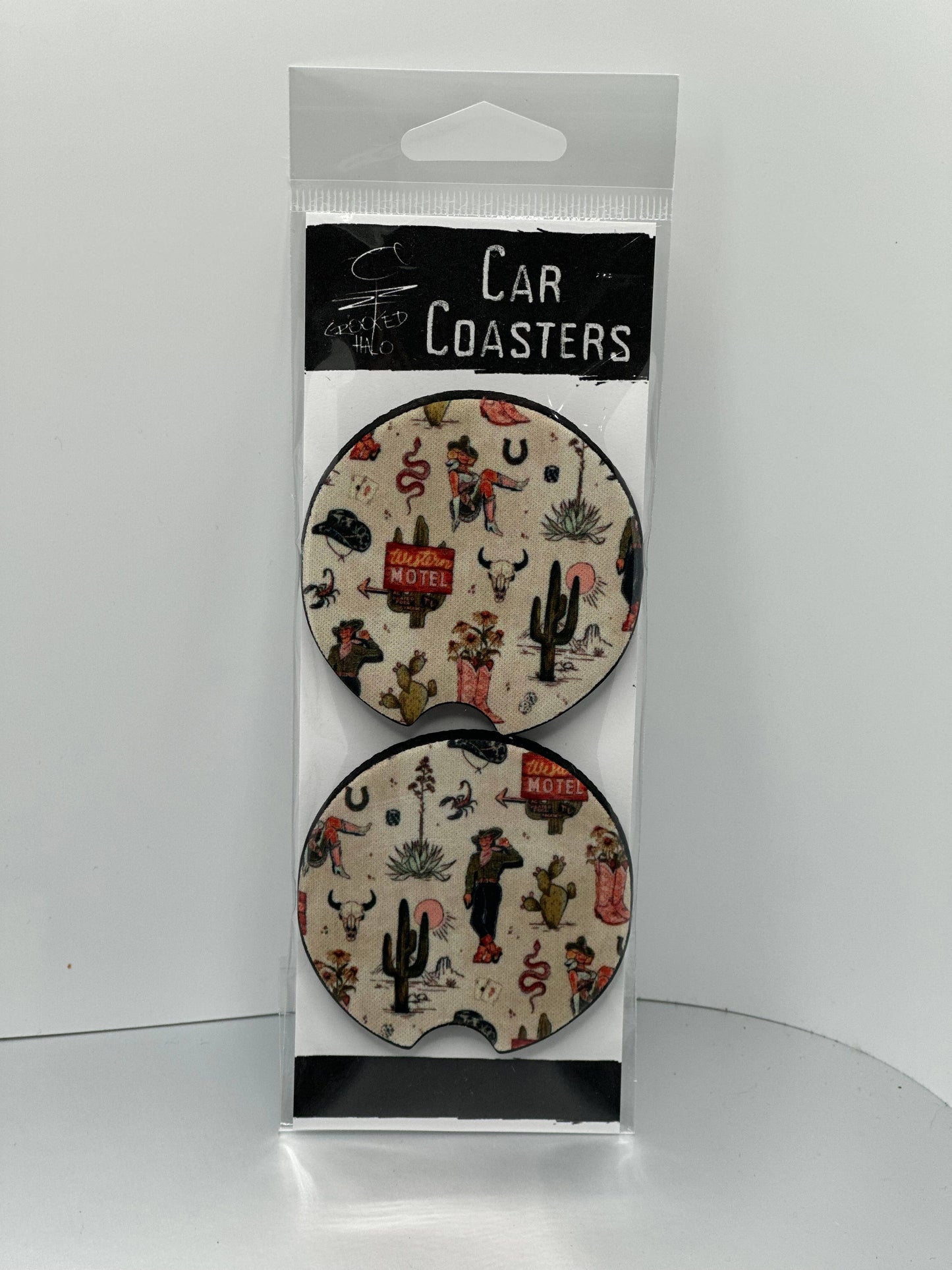 Western Motel Coasters