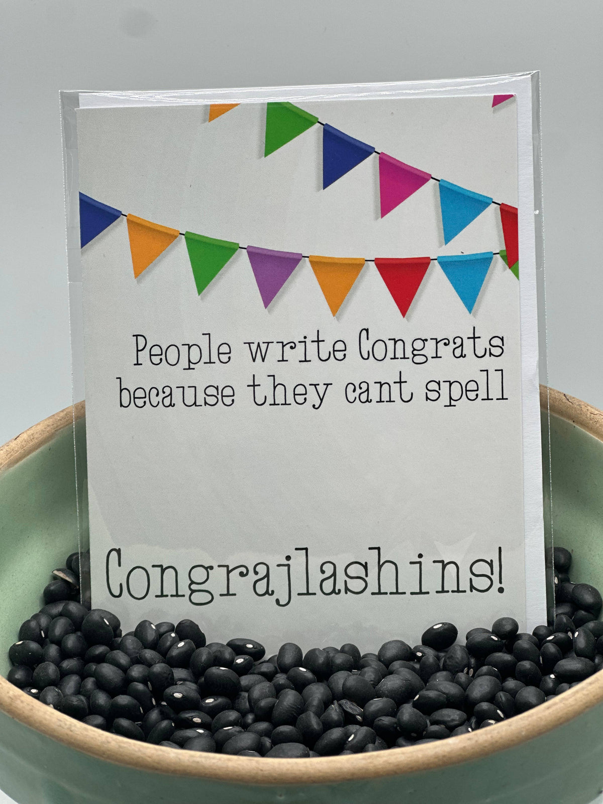 Spell congrats! Greeting Card