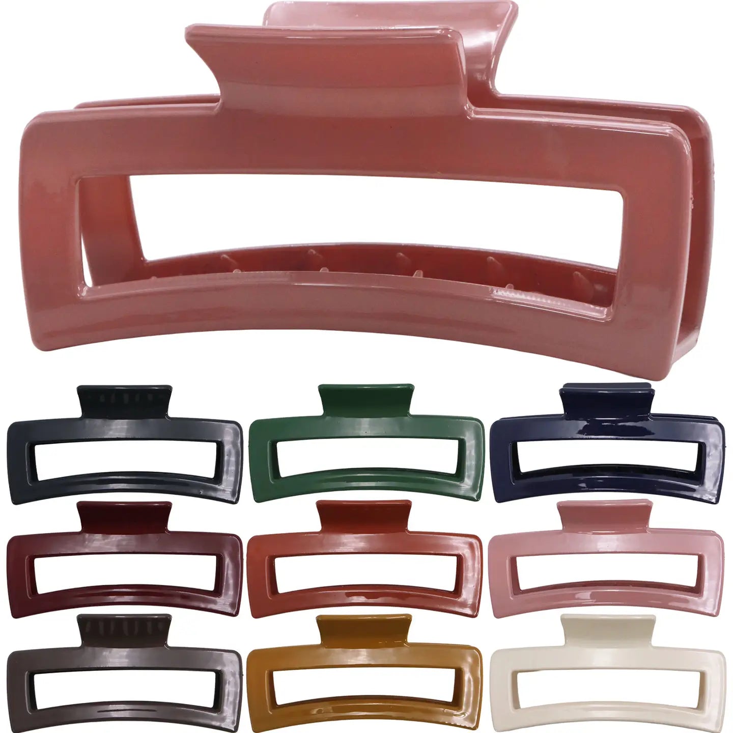 Glossy Earth Tone Claw Clip