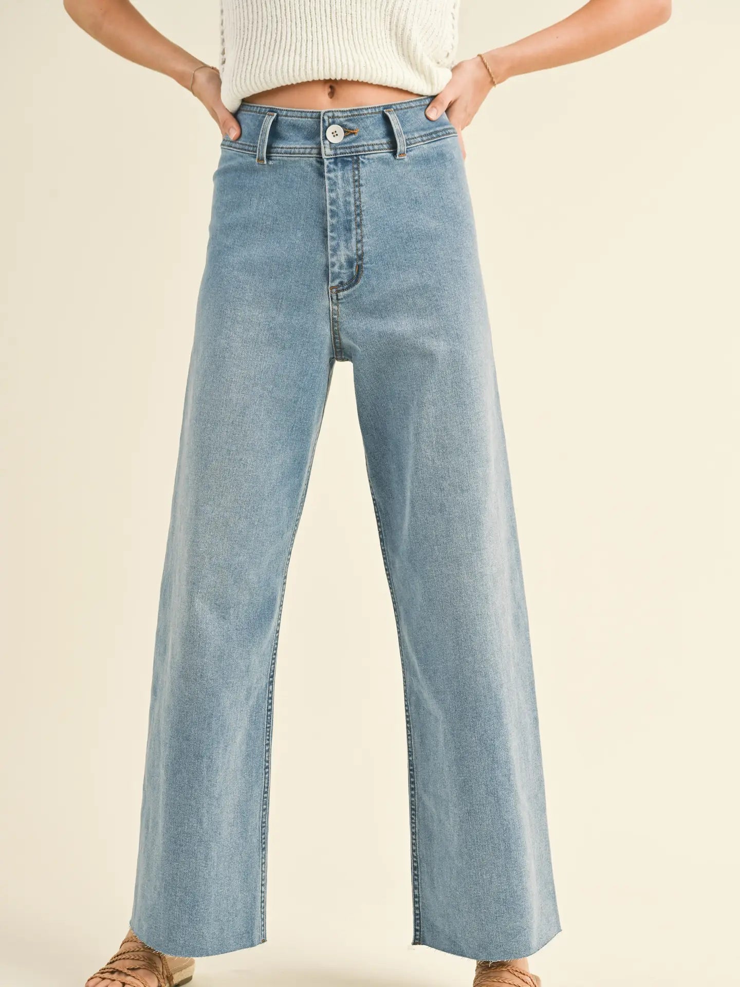 Straight Wide Leg Denim
