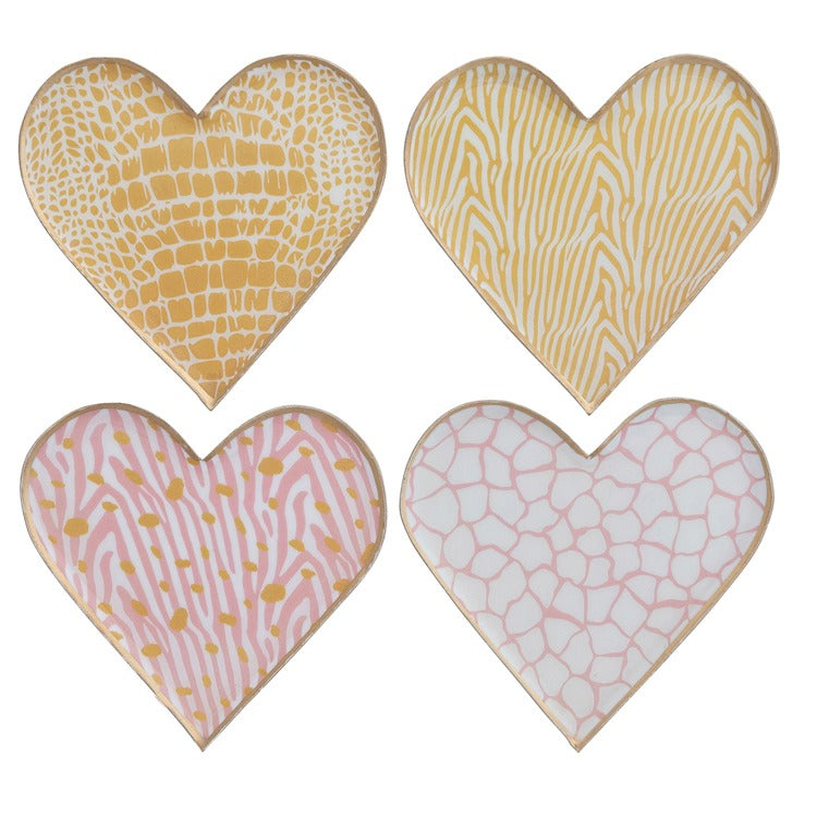 Enameled Metal Heart Shaped Dish