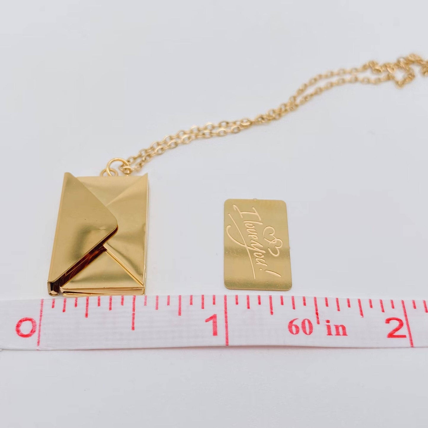 "I Love You" Envelope Necklace