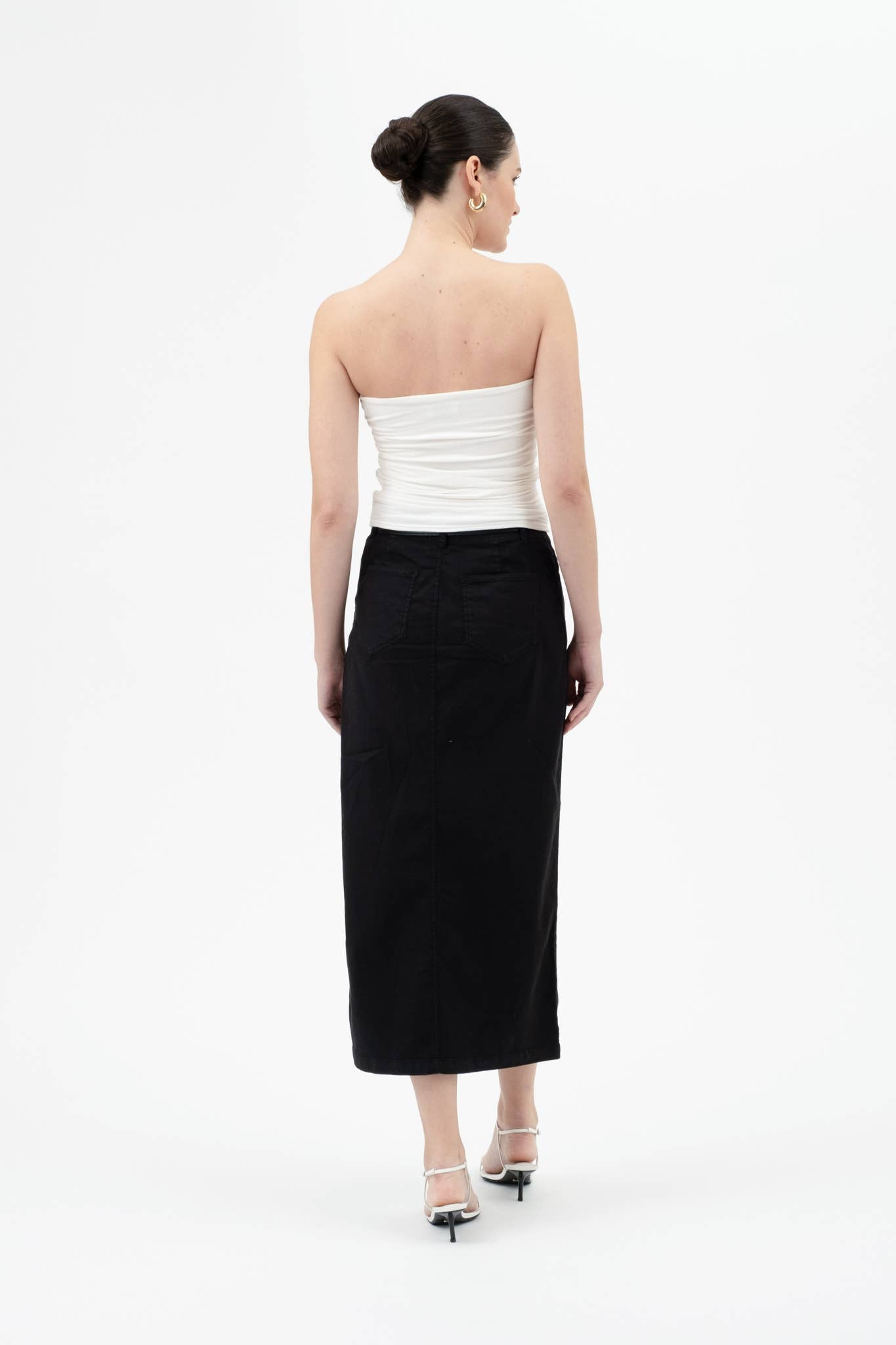 REVERSIBLE STRAPLESS SCRUNCH KNIT TOP