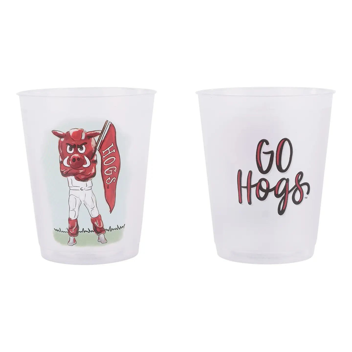 Arkansas Mascot Frosted Cups Set
