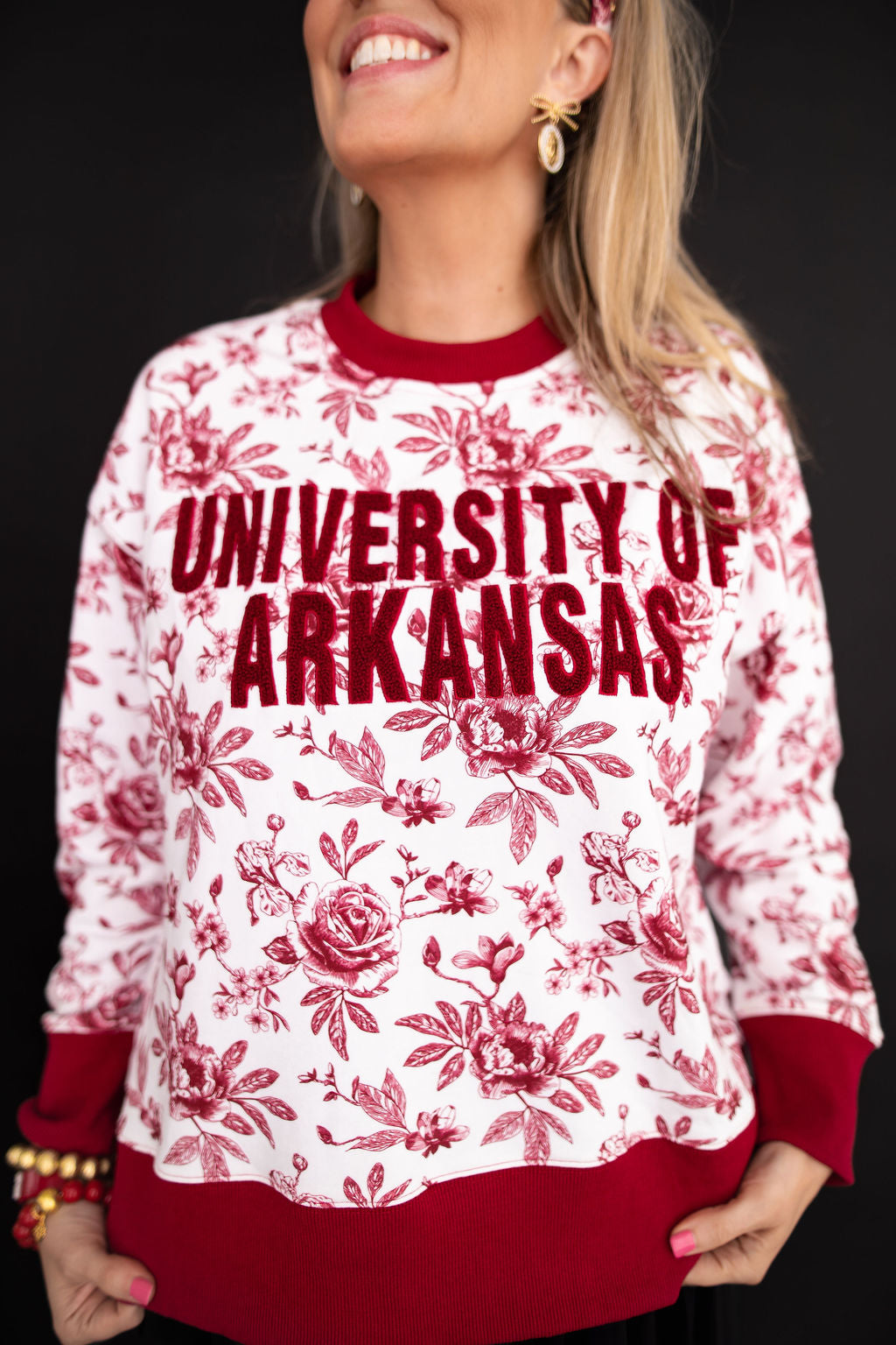 Arkansas Floral Toile Sweatshirt