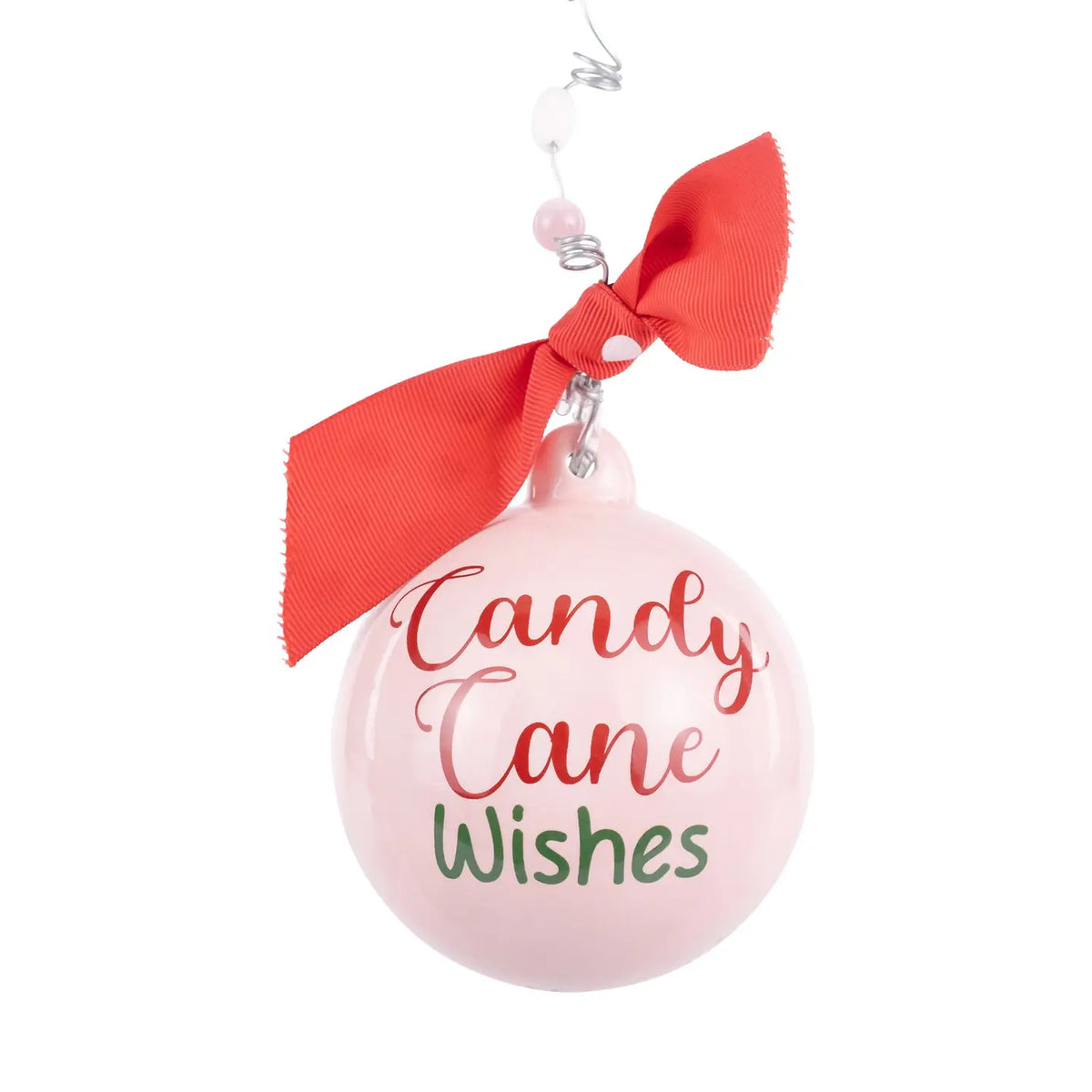 Candy Canes Wishes and Holly Ornament