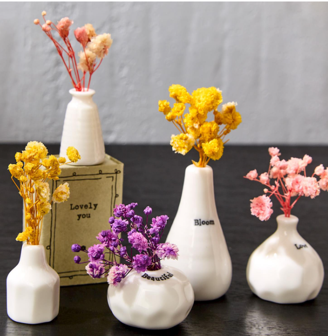 Matchbox Vase With Flowers
