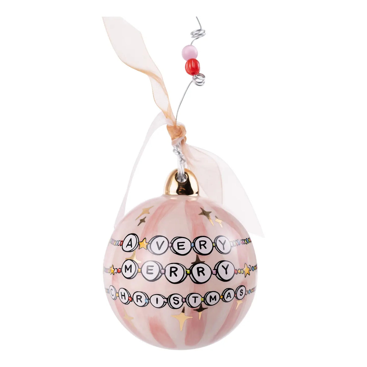 Very Merry Christmas Friendship Bracelet Ornament