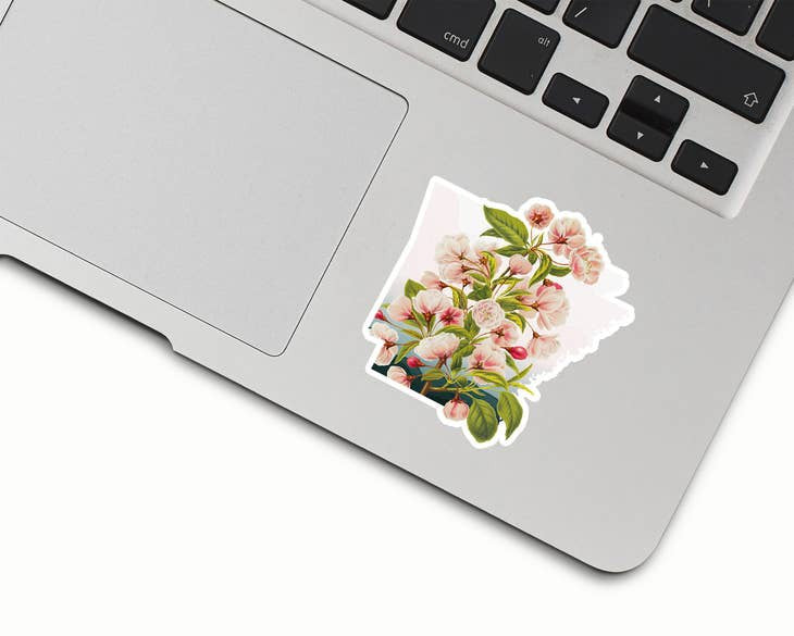 Arkansas Apple Blossom Vinyl Sticker