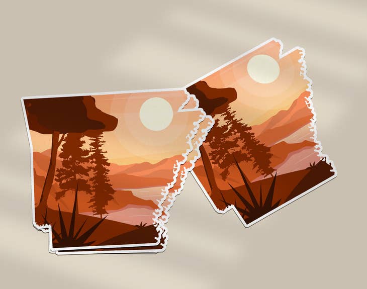 Arkansas Skyline Sticker