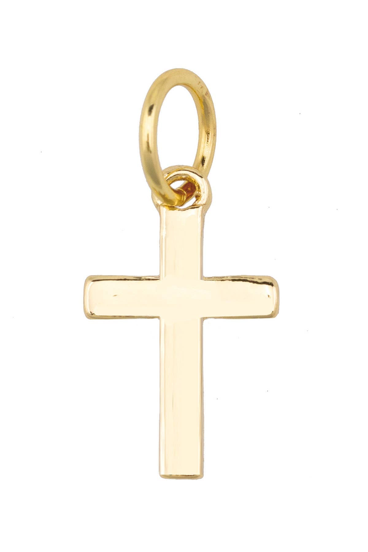 Cross Charm in Shiny Gold