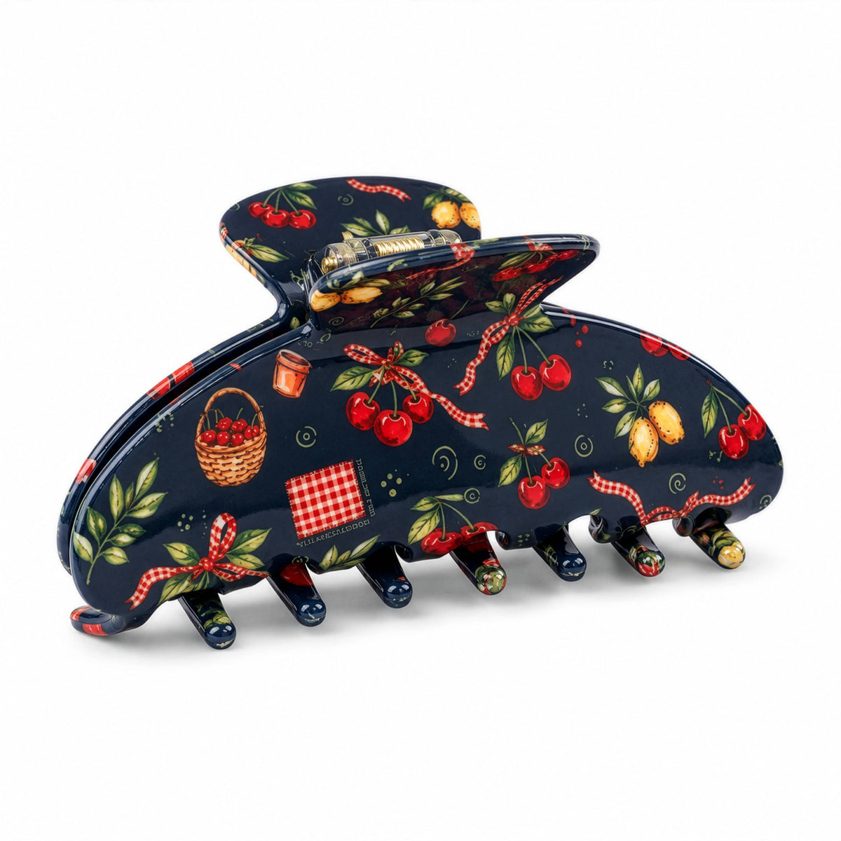 Cherry Claw Clip Fruit Print Hair Claw