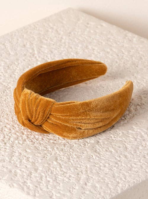 KNOTTED VELVET HEADBAND