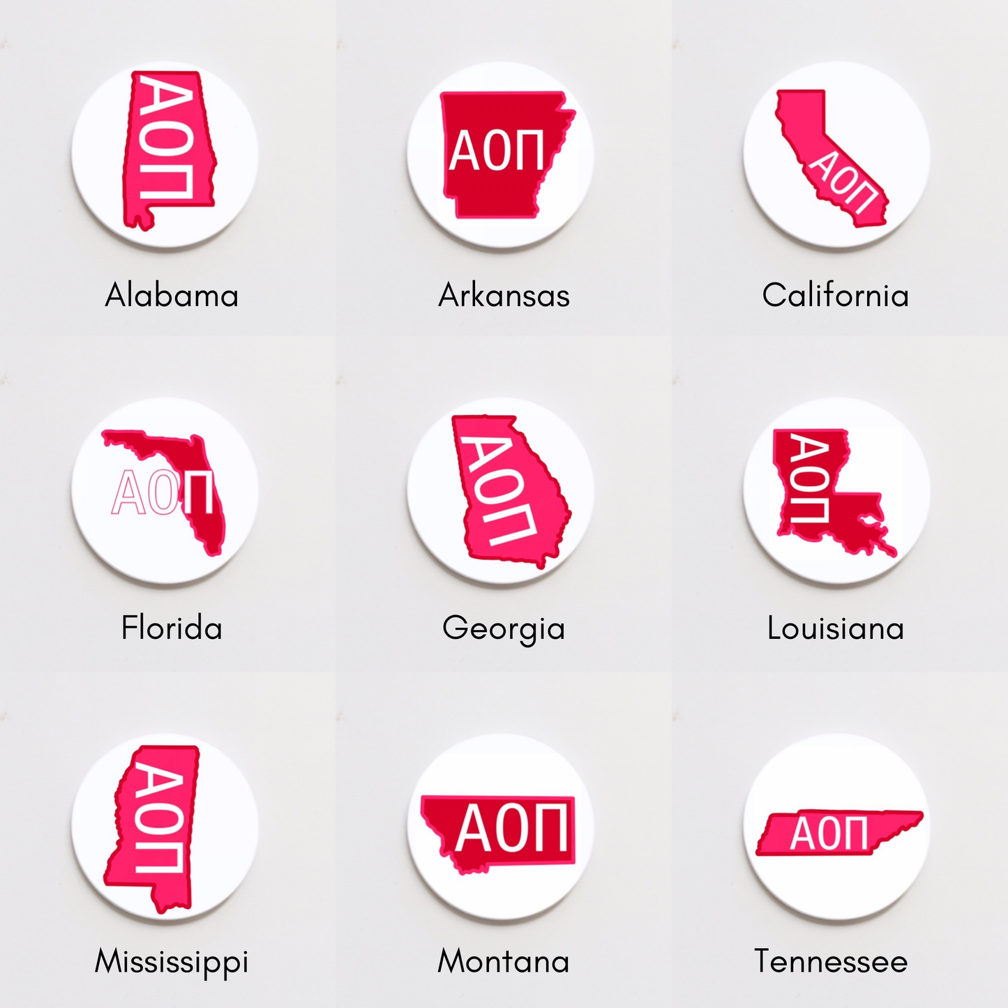 Alpha Omicron Pi State Button