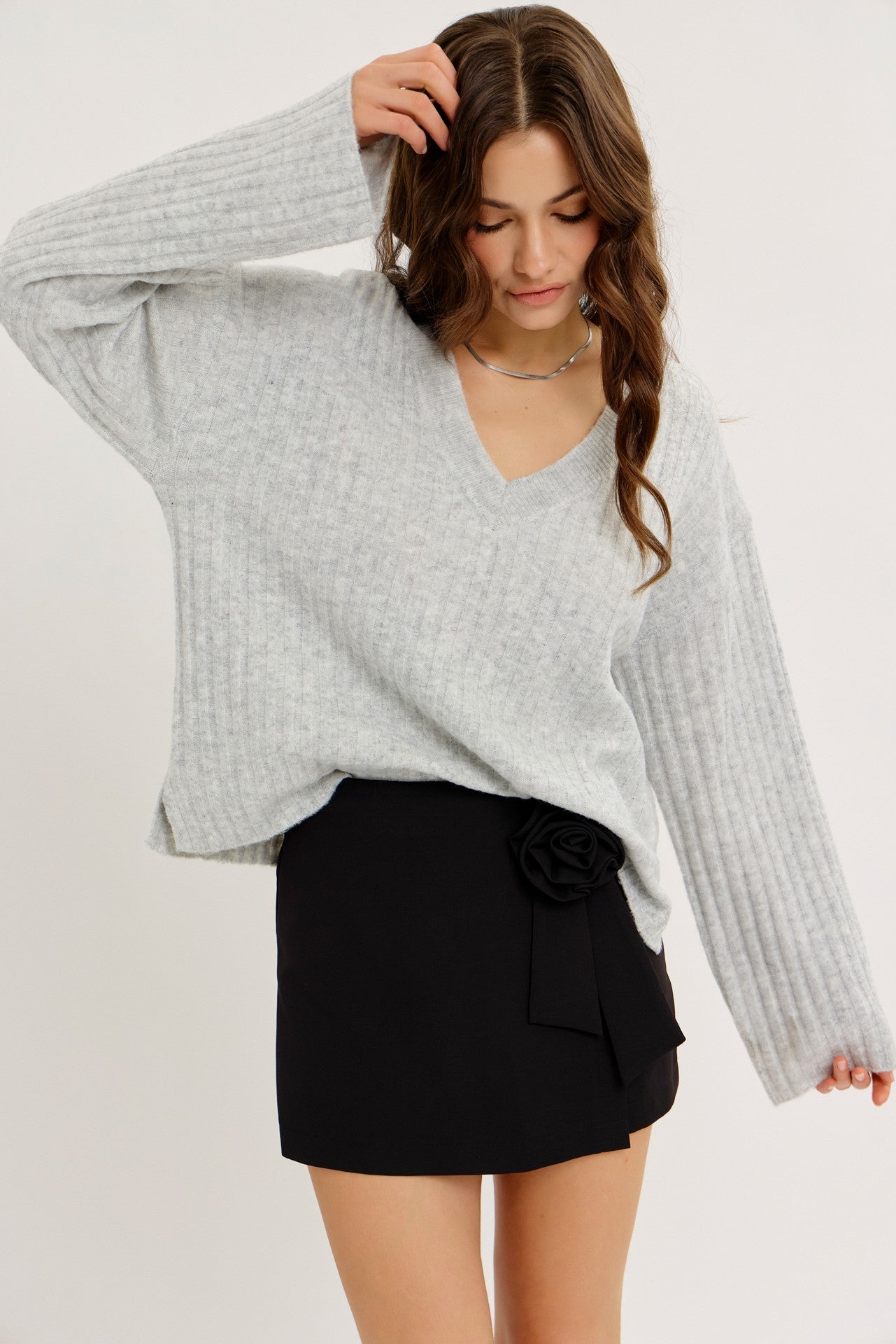 Cloud Soft Oversized Ribbed Sweater Top