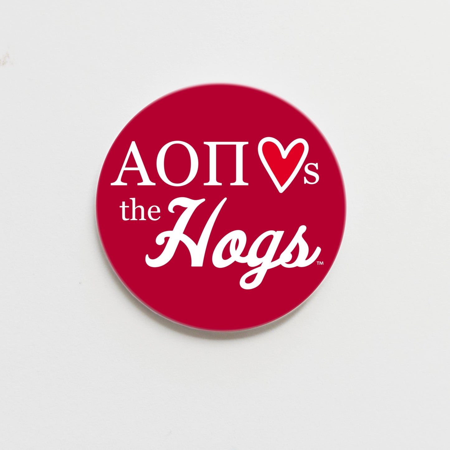 Alpha Omicron Pi Button