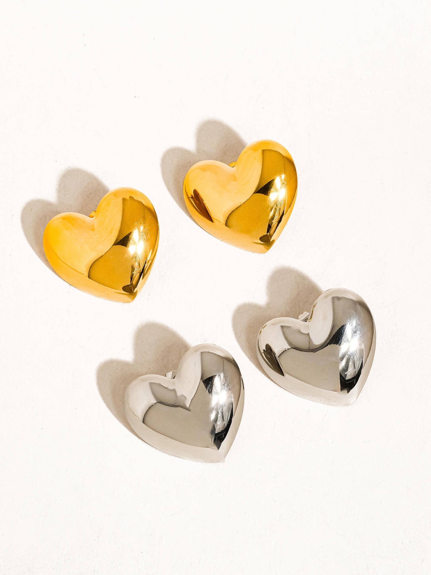 Chantilly Heart Studs