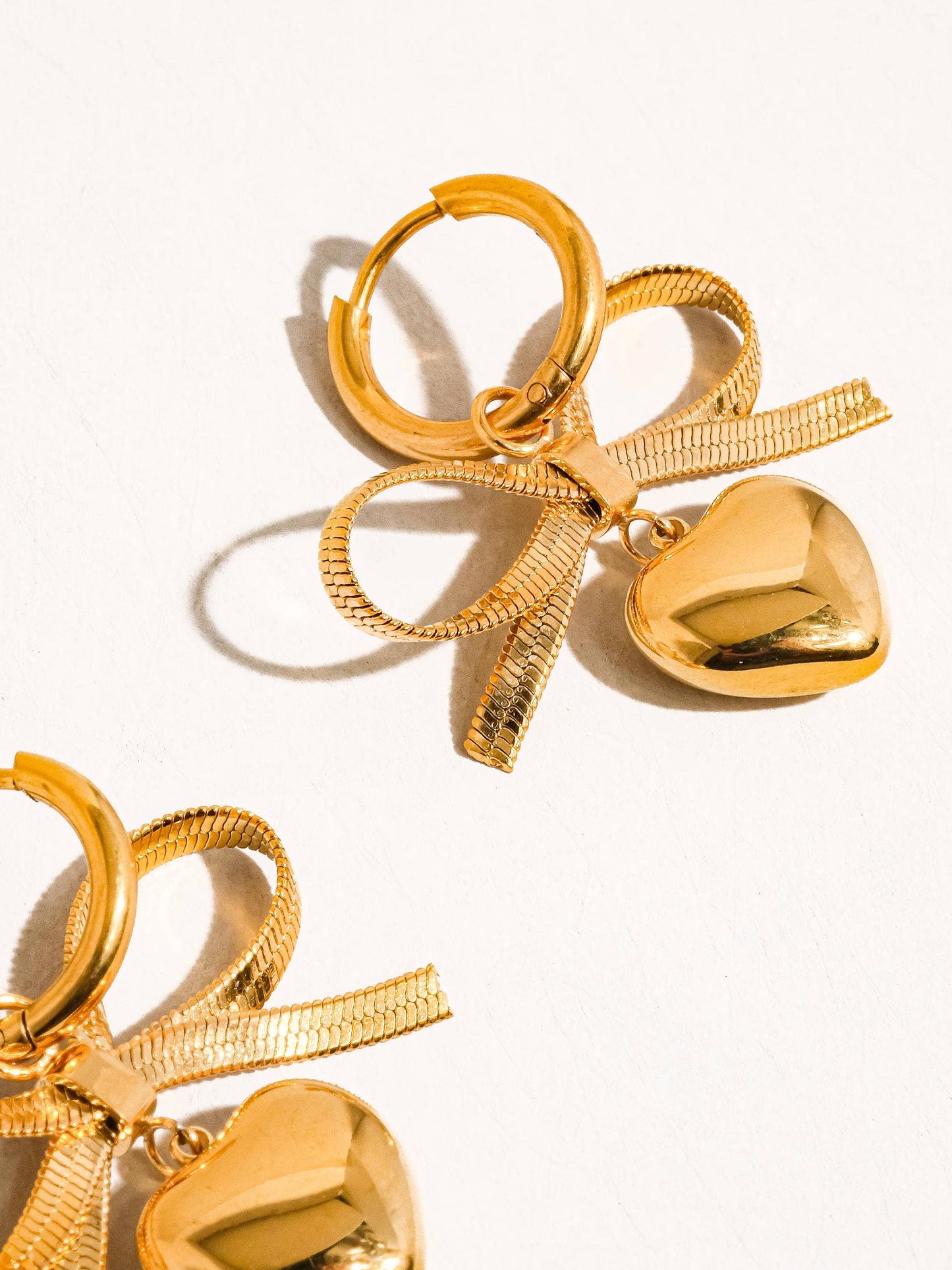 Addie Bow Heart Earrings