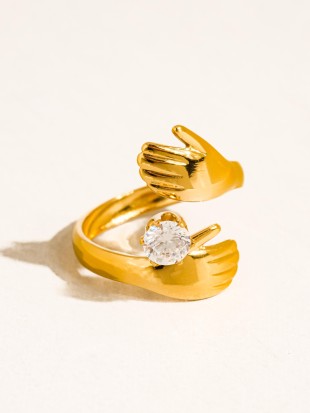 Hands Embrace Ring