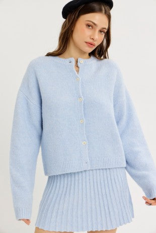 Oversized Cloud Touch Button-down Cardigan
