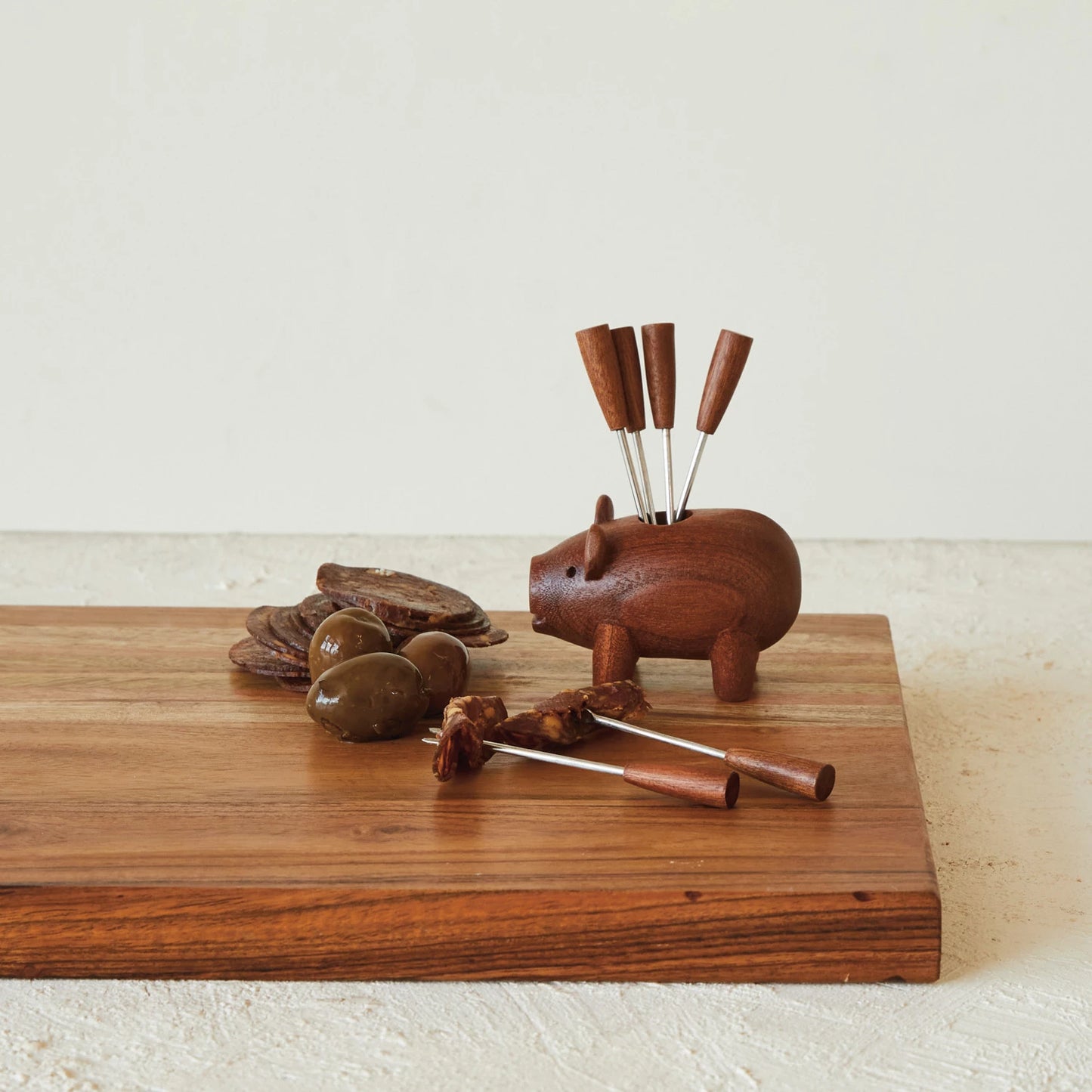 Sapele Wood Pig Shaped Holder