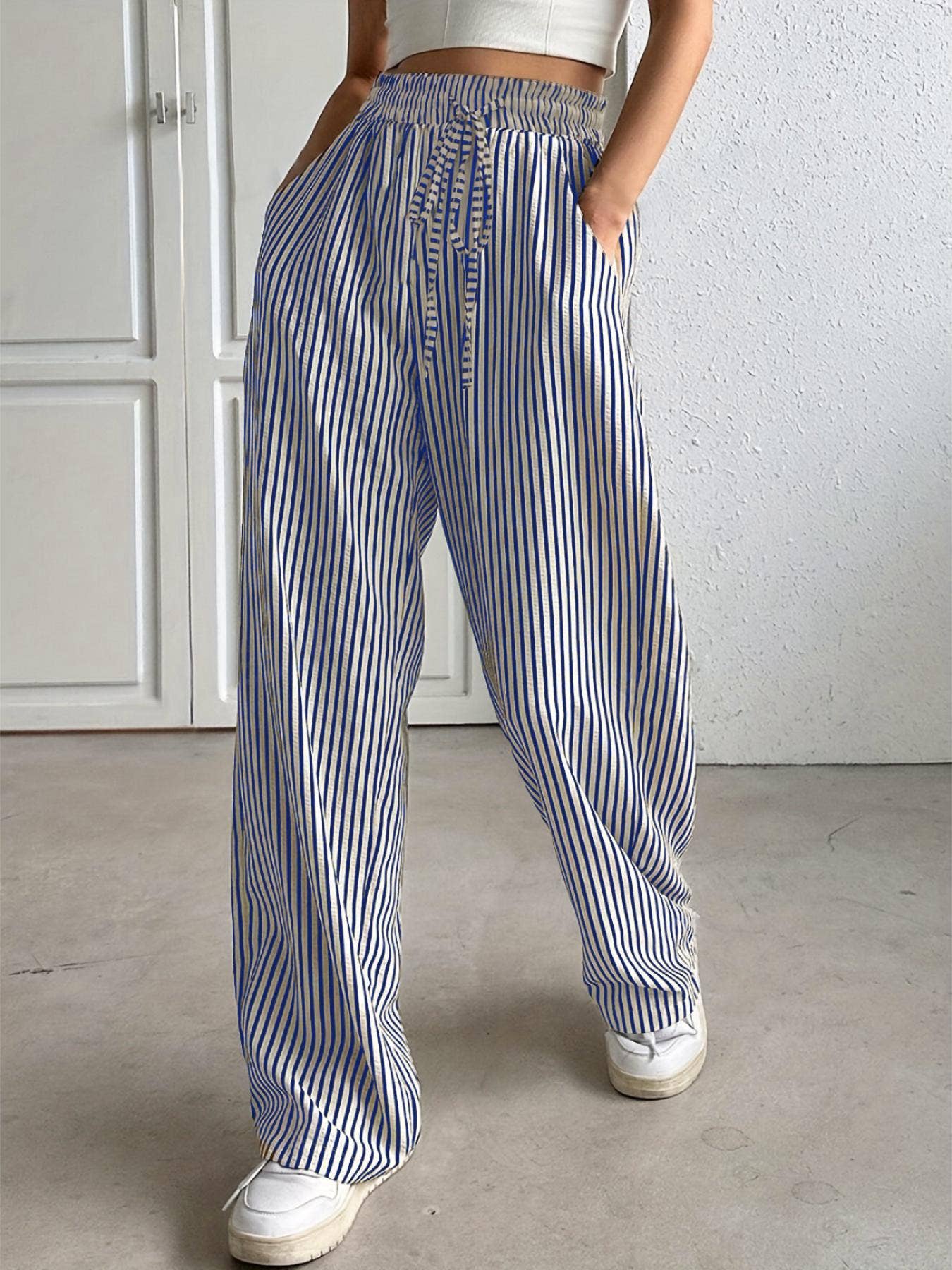 Striped Wide Leg Pants