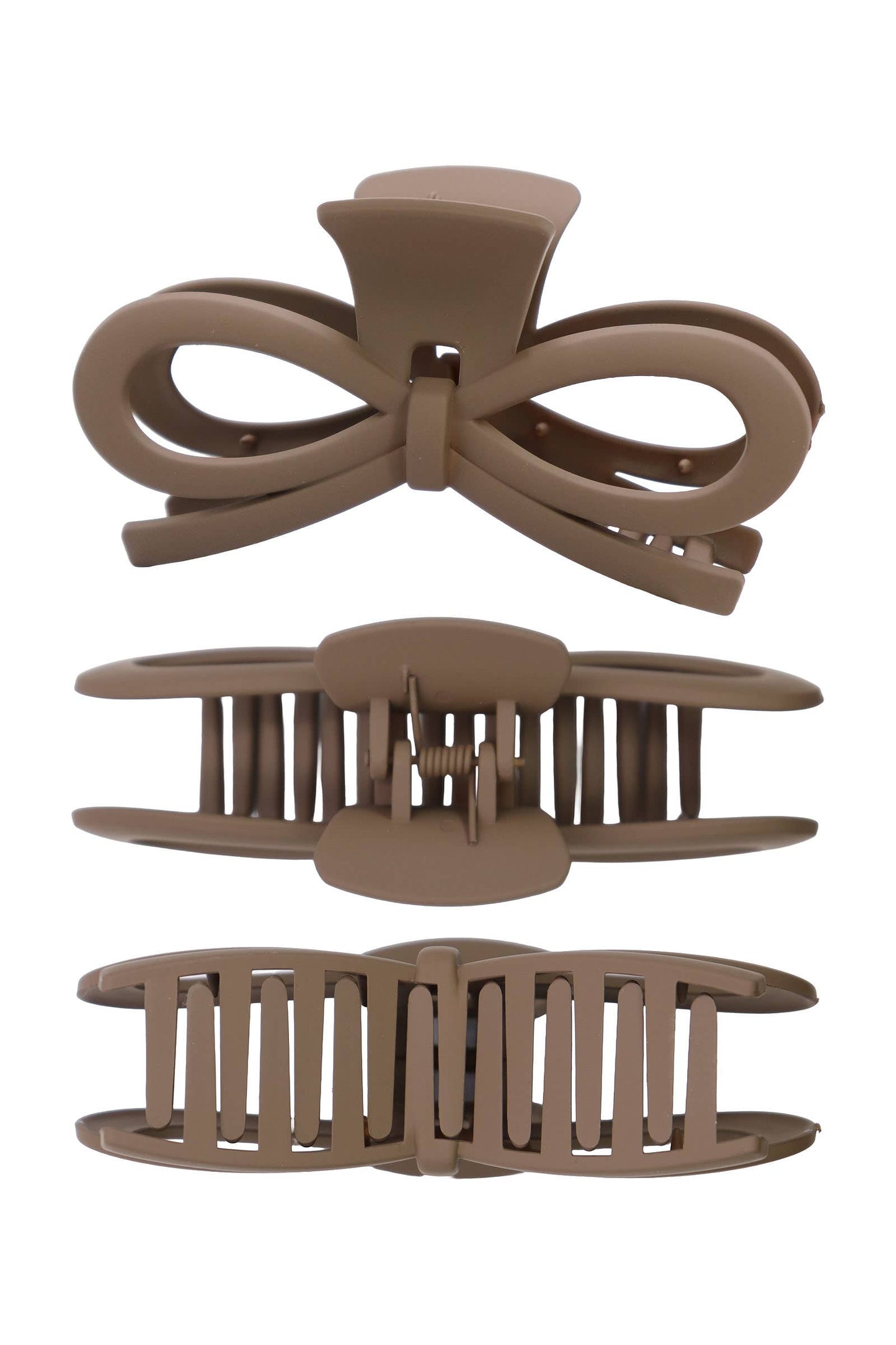 Ribbon Matte Neutral Y2k Fashion Hair Claw