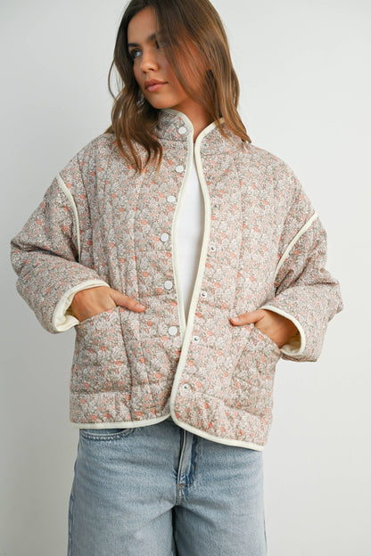 FLORAL QUILTED JACKET
