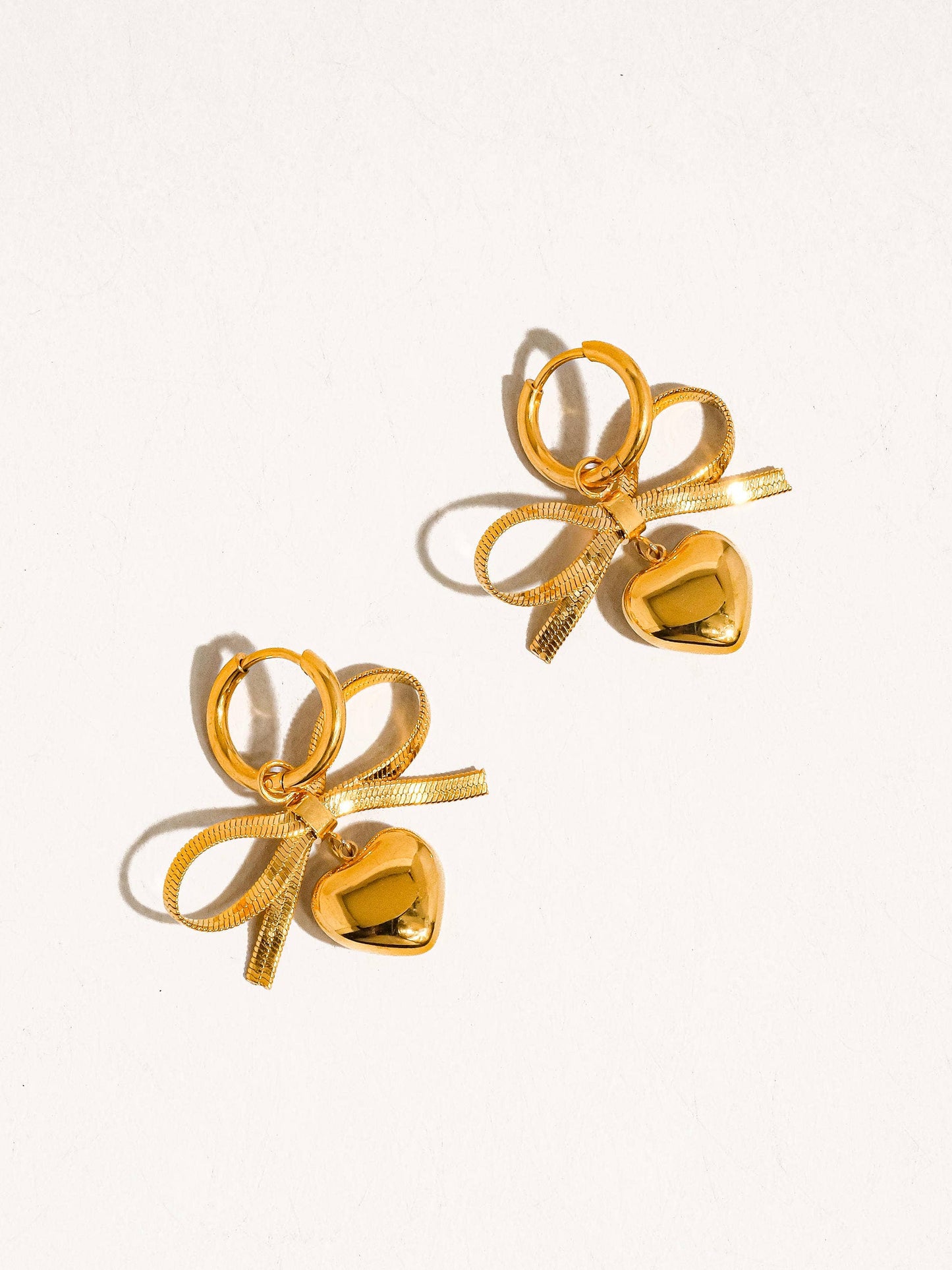 Addie Bow Heart Earrings