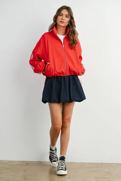 The Marina Stripe Twill Track Jacket