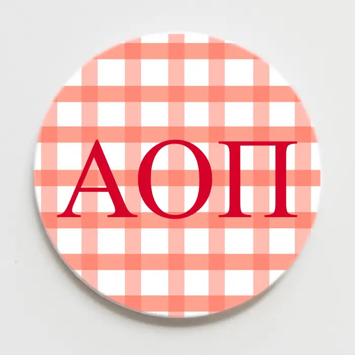 Sorority Gingham Buttons 3 inches