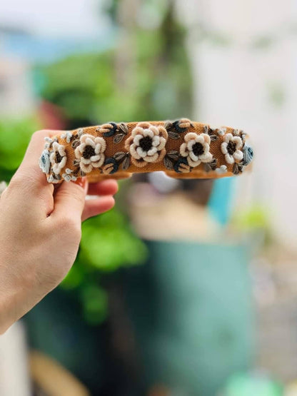 Floral Embroidered Headband