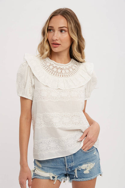 EYELET LACE BLOUSE