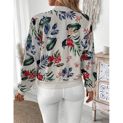 Fall Floral Print Jacket