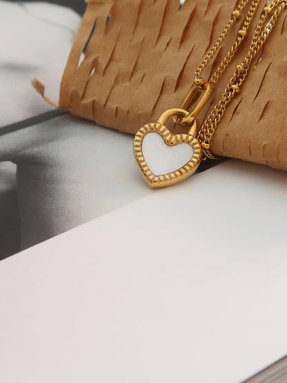 Kylie Double Heart Necklace