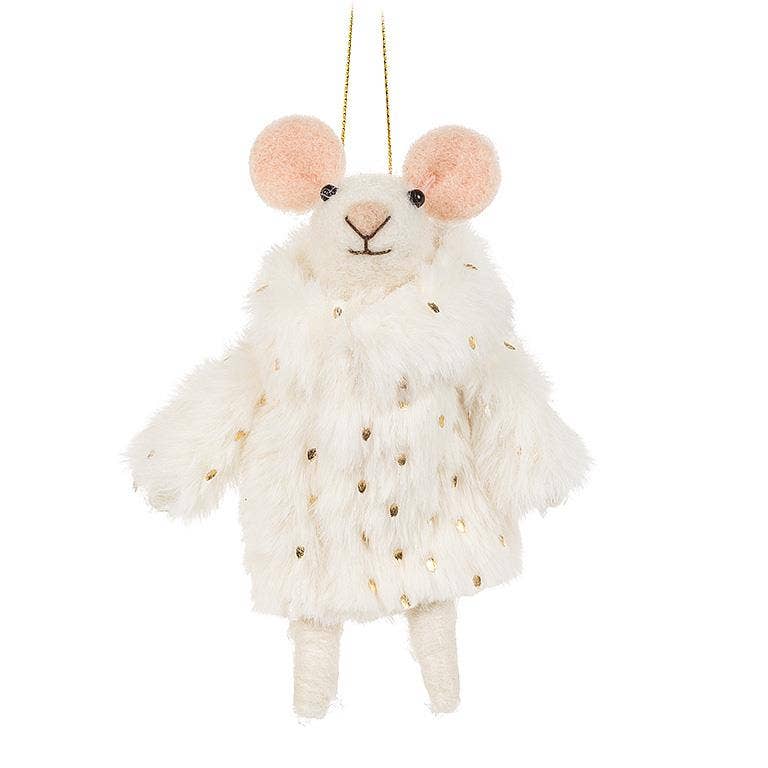 Fancy Winter Mouse Ornament