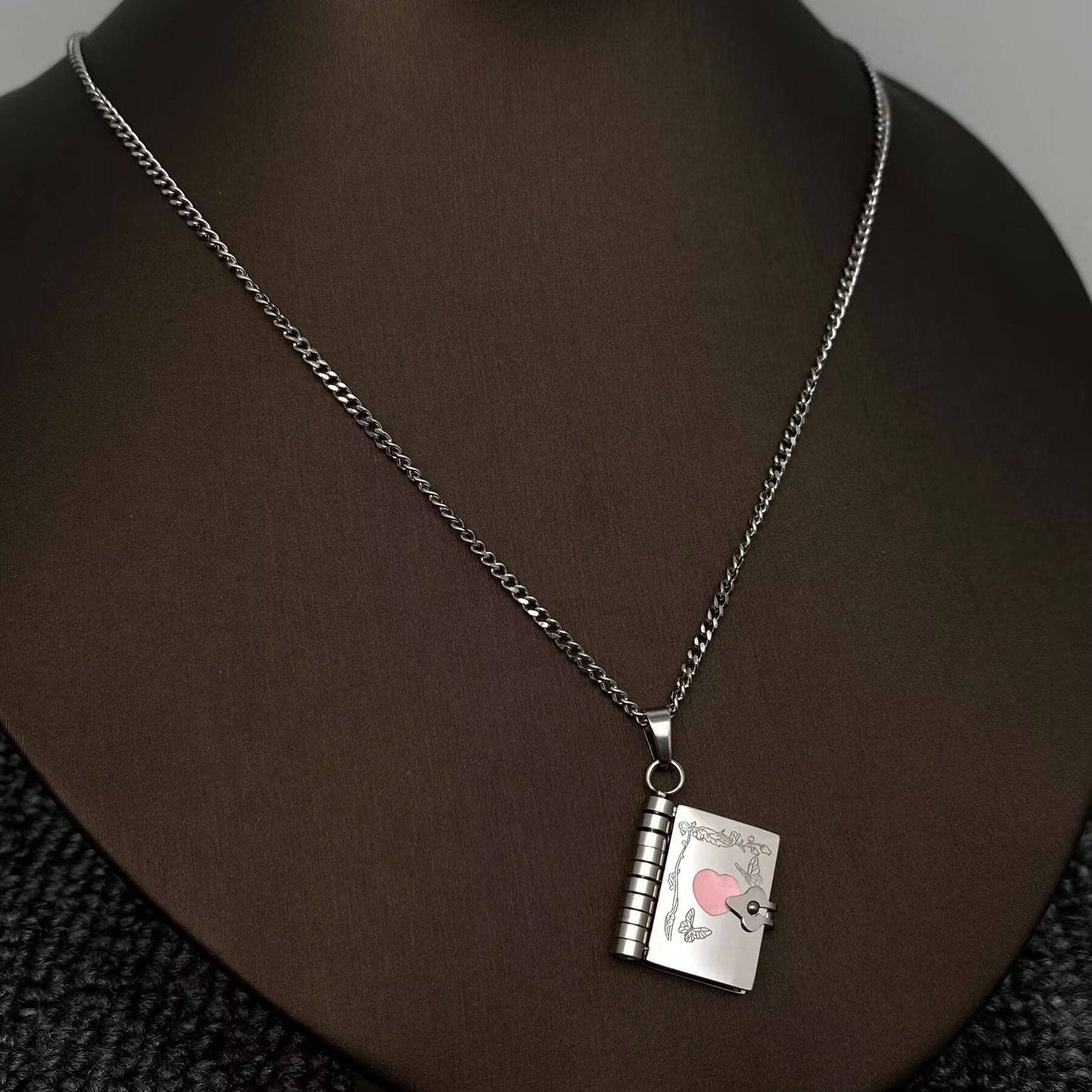 Openable Book Charm Necklace